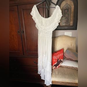 Off the shoulder white flowy dress - NWT